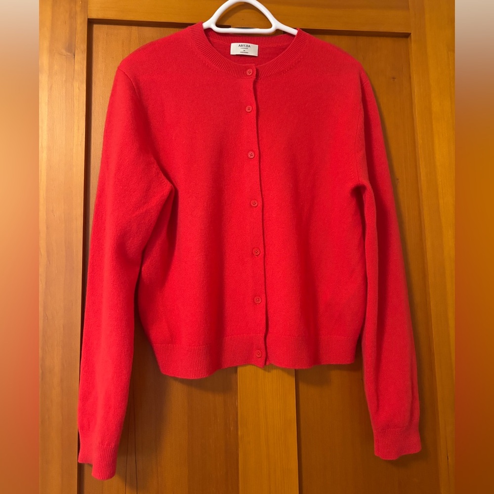 Aritzia Red Women's Cardigan Sweater